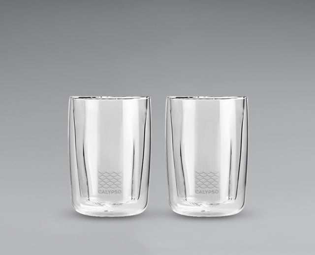 Double Walled Glass Rocks Glass - 250ml / 8oz ( Set of 2 )
